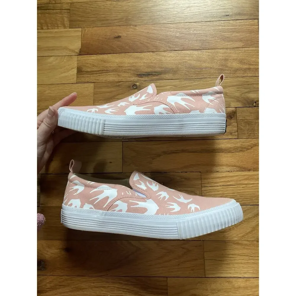 MCQ By Alexander McQueen Swallow Slip-On Sneaker - Women's Pink Canvas EU40